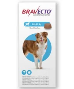 Bravecto de 20 a 40 kg. (caja x 1 pastilla)