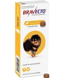 Bravecto de 2 a 4.5 kg. (caja x 1 pastilla)