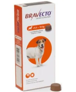 Bravecto de 4.5 kg. a 10 kg.(caja x 1 pastilla)